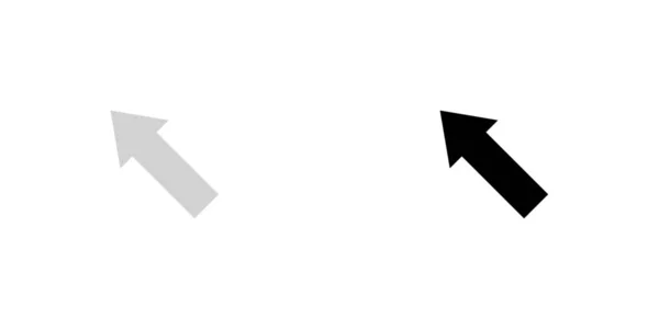 Icono ilustrado aislado sobre un fondo Flecha superior izquierda — Archivo Imágenes Vectoriales