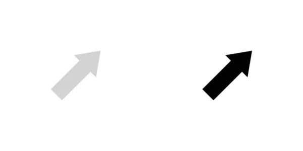 Geïllustreerd pictogram geïsoleerd op een achtergrond-rechter pijl rechtsboven — Stockvector