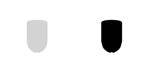 Illusztrált Icon izolált a háttér-vékony pajzs — Stock Vector