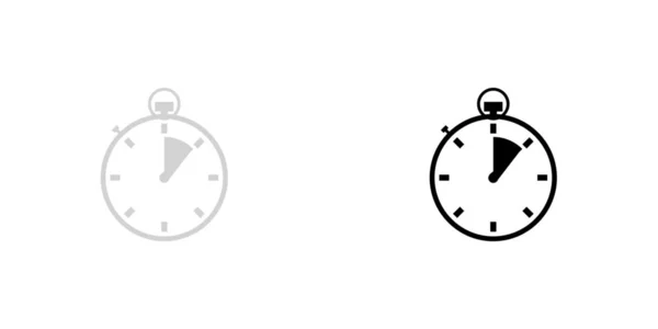 Geïllustreerd pictogram geïsoleerd op een achtergrond-stopwatch 1 achtste C — Stockvector