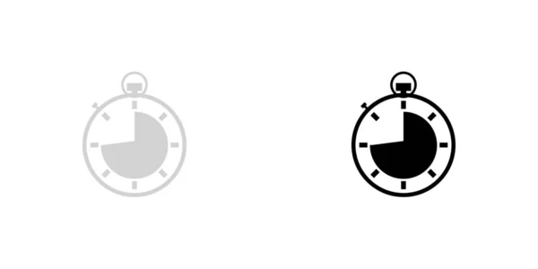 Illusztrált ikon izolált a háttérben-Stopwatch 3 Quarters — Stock Vector