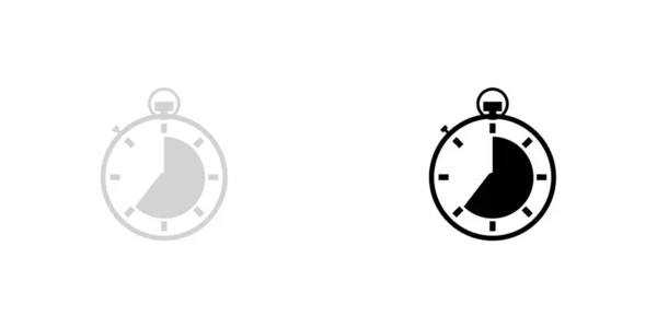 Geïllustreerde icoon geïsoleerd op een achtergrond-stopwatch 5 eighths — Stockvector