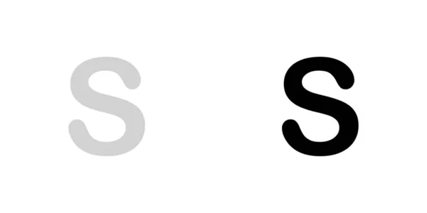 ไอคอนภาพประกอบถูกแยกจากพื้นหลัง S — ภาพเวกเตอร์สต็อก