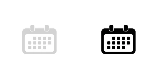 Icono ilustrado aislado sobre un fondo - Calendario redondeado — Vector de stock