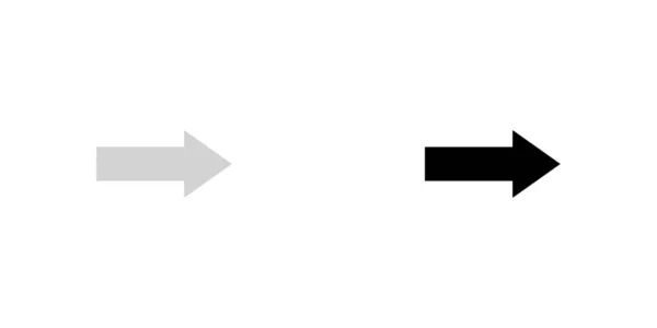배경에 격리 된 일러스트 아이콘 - 오른쪽 화살표 — 스톡 벡터