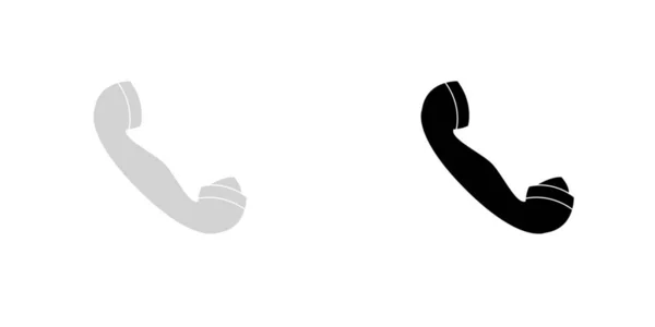 Icono ilustrado aislado sobre fondo - Teléfono retro — Vector de stock