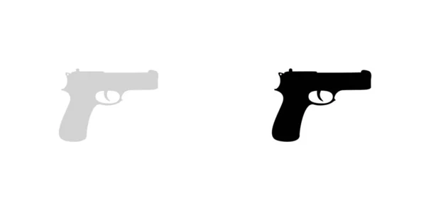 Icono ilustrado aislado sobre un fondo - Pistola — Vector de stock