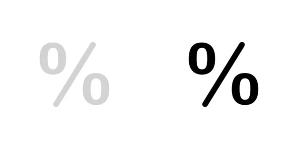 Icône illustrée isolée sur un fond - Pourcentage — Image vectorielle