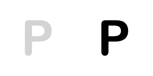Icono ilustrado aislado sobre un fondo - P — Vector de stock