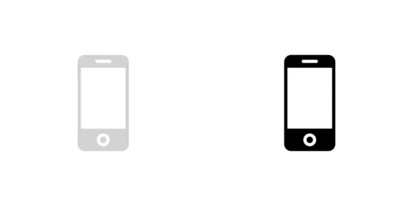 Geïllustreerd icoon geïsoleerd op een achtergrond-mobiele telefoon — Stockvector