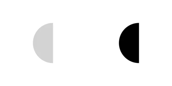 Illustrerad ikon isolerad på en bakgrund-sista kvartalet månen — Stock vektor