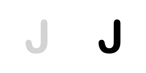 Illustriertes Symbol isoliert auf einem Hintergrund - j — Stockvektor