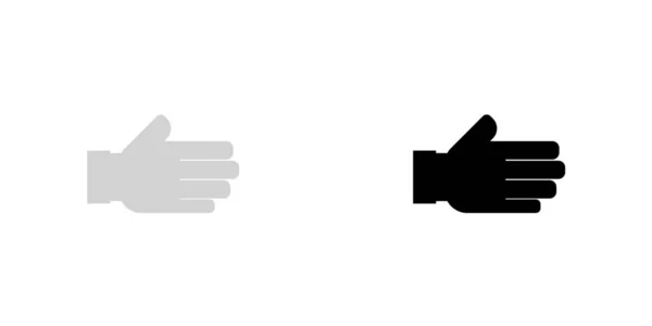 Illusztrált ikon izolált egy háttér-kéz Shake oldalán — Stock Vector