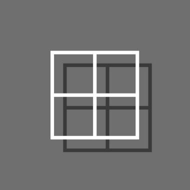 Resimli Simge Arka Planda İzole - Web Wireframe Kare