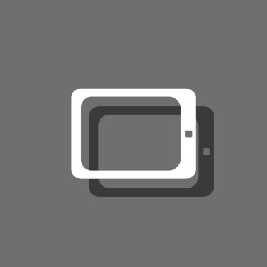 Resimli Simge Arka Planda İzole - Tablet Bilgisayar