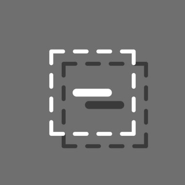 Resimli Simge Arka Planda İzole - Kareli Eksi