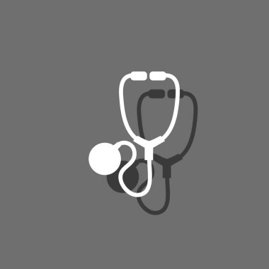 Resimli Simge Arka Planda İzole - Stetoskop