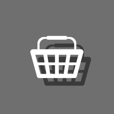 Resimli Simge Arka Planda İzole - Alışveriş Sepeti
