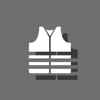 Resimli Simge Arka Planda İzole - Güvenlik Yeleği