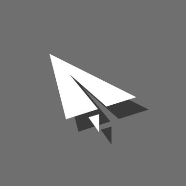 Resimli Simge Arka Planda İzole - Kağıt Uçak