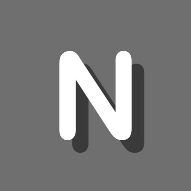 Resimli Simge Arka Planda İzole - N