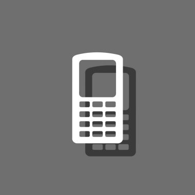 Resimli Simge Arka Planda İzole - Cep Telefonu Walkie 
