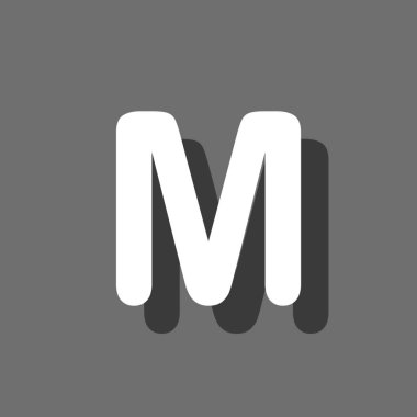 Resimli Simge Arka Planda İzole - M