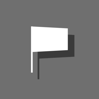 Resimli Simge Arka Planda Yalıtılmış - Alt Yay Bayrağı