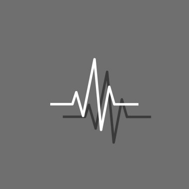 Resimli Simge Arka Planda İzole - Kalp Atışı