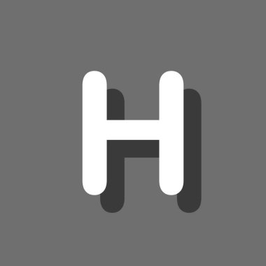 Resimli Simge Arka Planda İzole - H