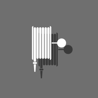 Resimli Simge Arka Planda İzole - Yangın Hortumu