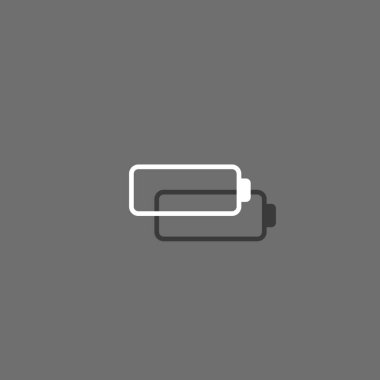 Resimli Simge Arka Planda İzole - Boş Pil