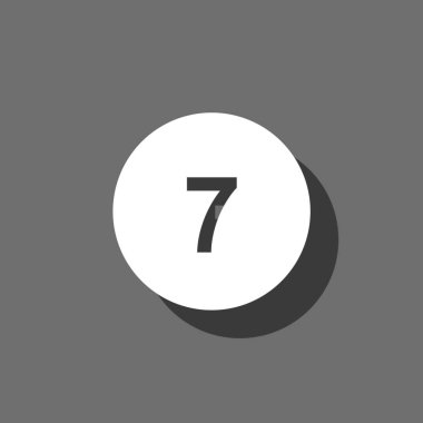 Resimli Simge Arka Planda İzole - Daire 7 Dolu