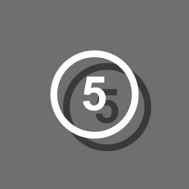 Resimli Simge Arka Planda Yalıtılmış - Daire 5 Anahat