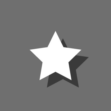 Resimli Simge Arka Planda İzole - 5 Sivri Yıldız