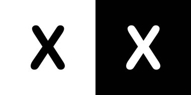 Resimli Simge Arka Planda İzole - X