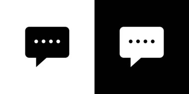 Resimli Simge Arka Planda İzole - Kare Mesaj Bubbl