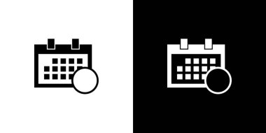 Resimli Simge Arka Planda İzole - Kare Takvim Empt