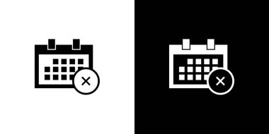 Resimli Simge Arka Planda İzole - Kare Takvim Decl