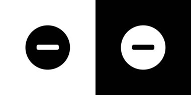 Resimli Simge Arka Planda İzole - Yuvarlak Eksi Seçili