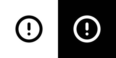 Resimli Simge Arka Planda İzole - Yuvarlak Ünlem Ma