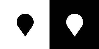 Resimli Simge Arka Planda İzole - Uzun Harita İşaretçisi