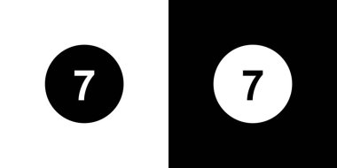 Resimli Simge Arka Planda İzole - Daire 7 Dolu