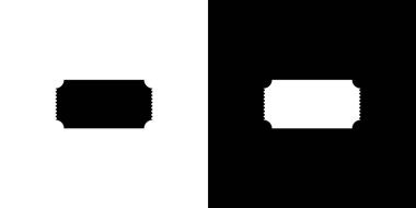 Resimli Simge Arka Planda İzole - Sinema Bileti