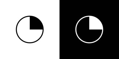 Resimli Simge Arka Planda İzole - 25 Yüzde Pasta Grafiği