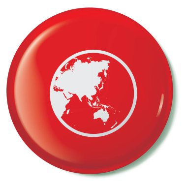 Resimli Simge Arka Planda İzole - Dünya Asya Okyanusya