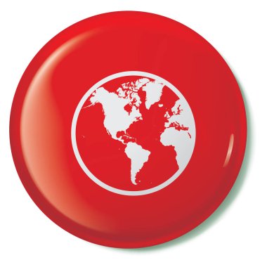 Resimli Simge Arka Planda İzole - Dünya Kuzey Amerika 