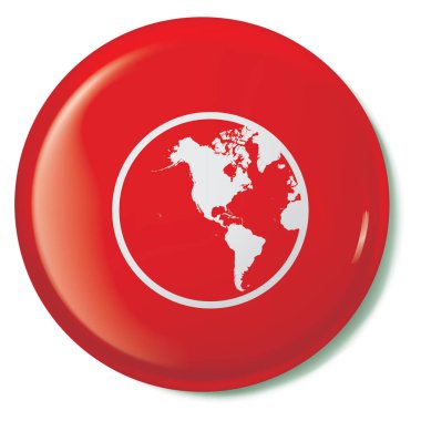 Resimli Simge Arka Planda İzole - Dünya Kuzey Amerika 