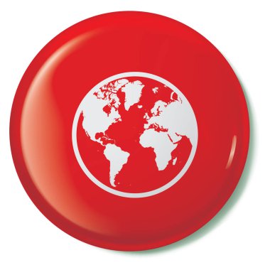 Resimli Simge Arka Planda İzole - Dünya Kuzey Amerika 