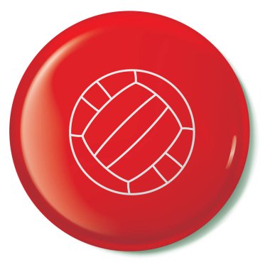 Resimli Simge Arka Planda İzole - Volley Ball